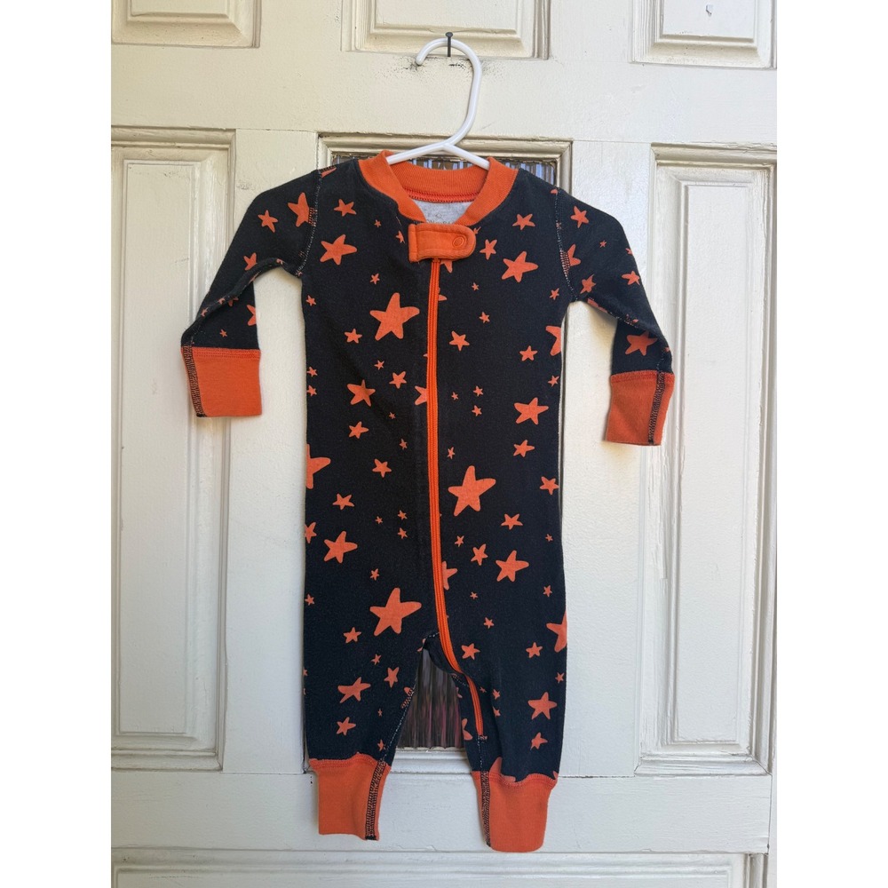 Moon and Back by Hanna Andersson Orange Star Organic Cotton Sleeper Size 3-6M